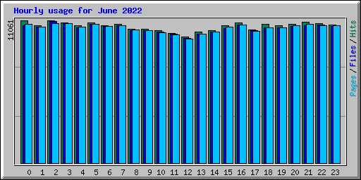 Hourly usage for June 2022